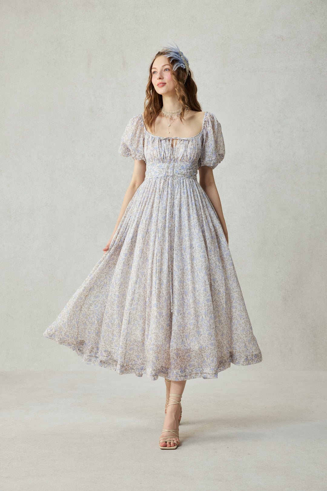 Alice 19 | Floral linen dress Linennaive Alice 19 | Floral linen dress Linennaive
