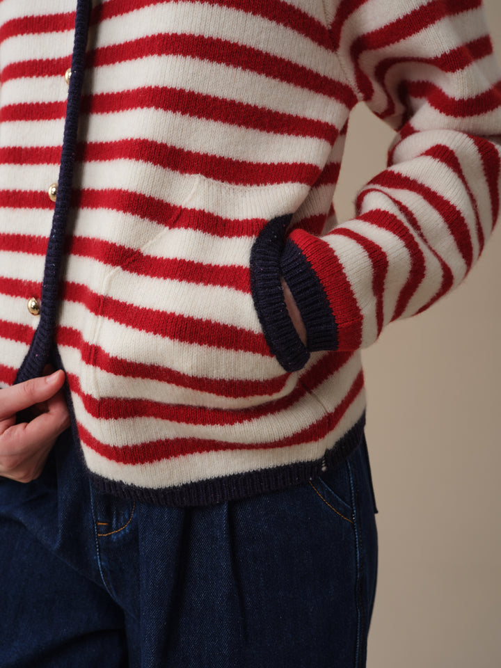 Nova 22 | Striped Open-Front 100% Wool Cargidan