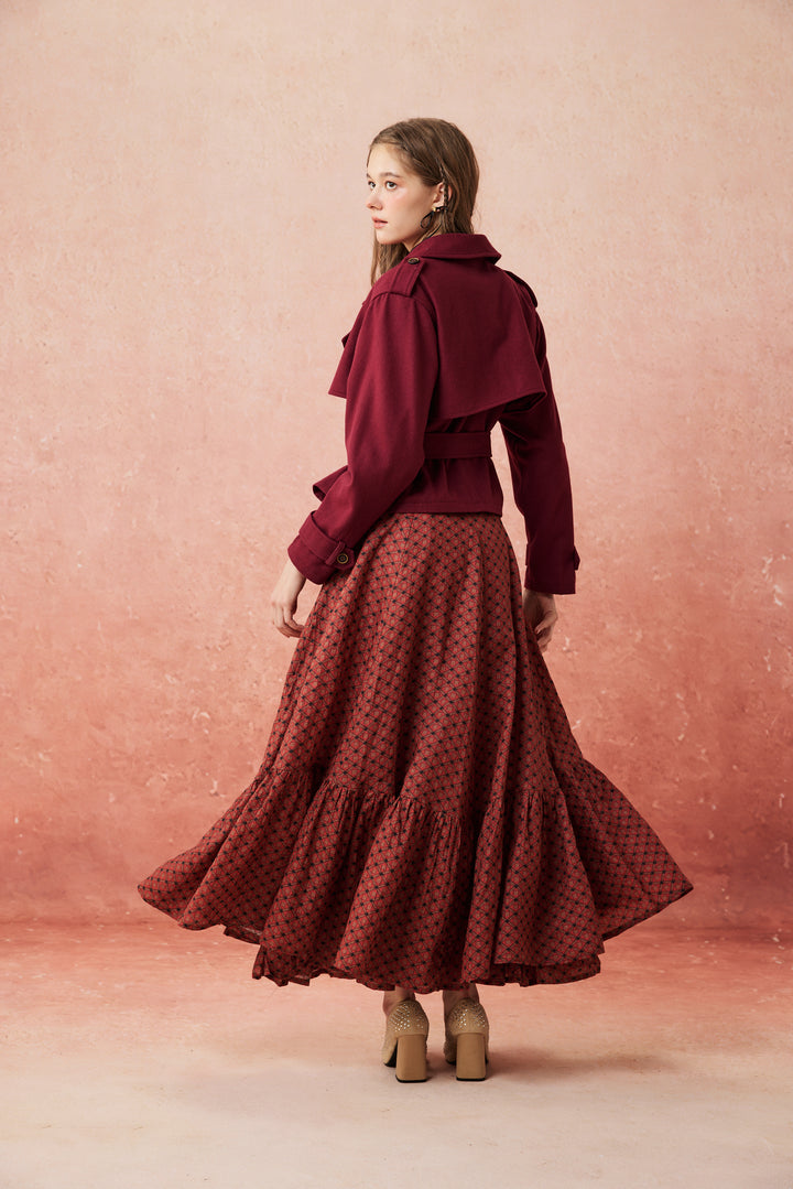 Moira 21 | 100% wool cropped trench coat