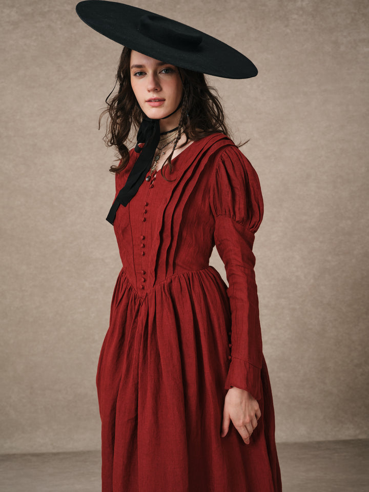 Madder 05 | Tailored Linen Corset Dress