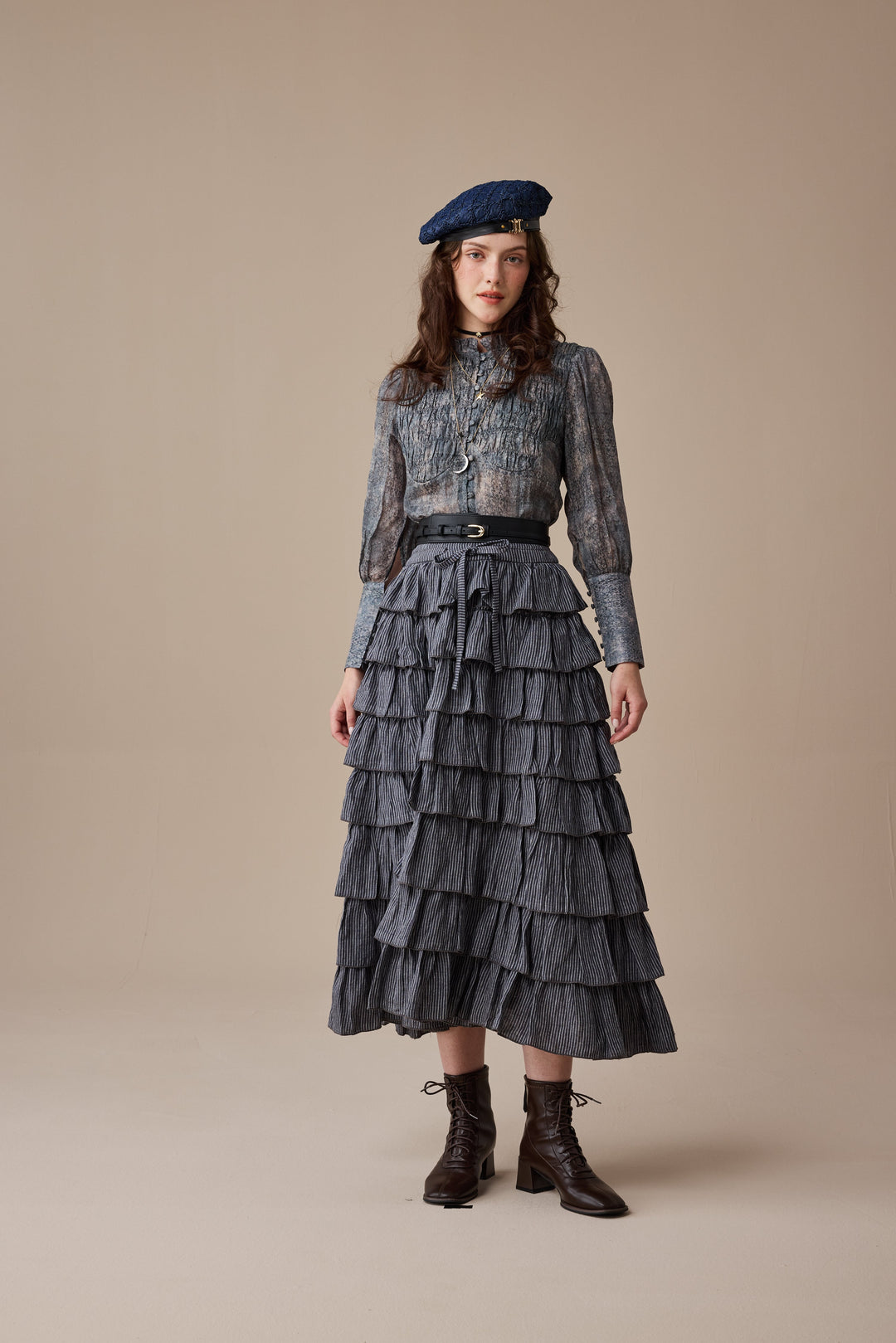 Clove 9 | smocked longsleeved linen blouse