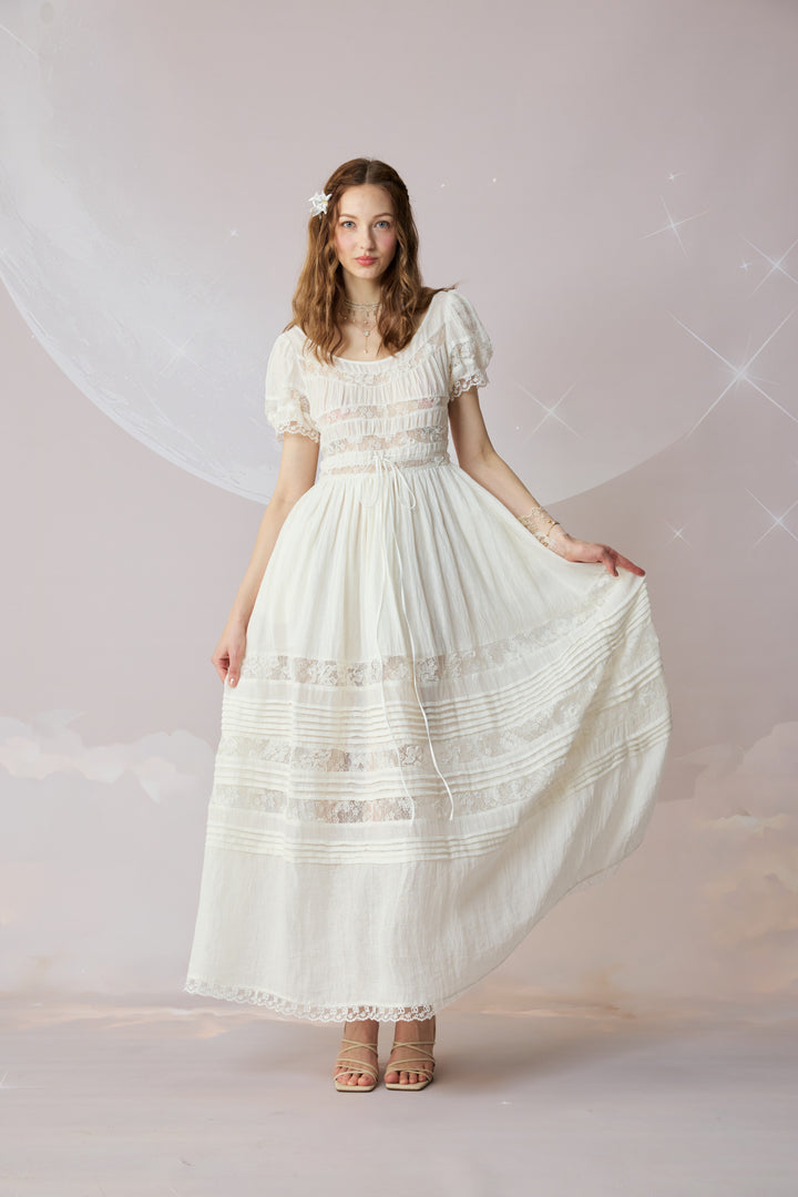 Dawn 17 | Lace Linen Dress Gown
