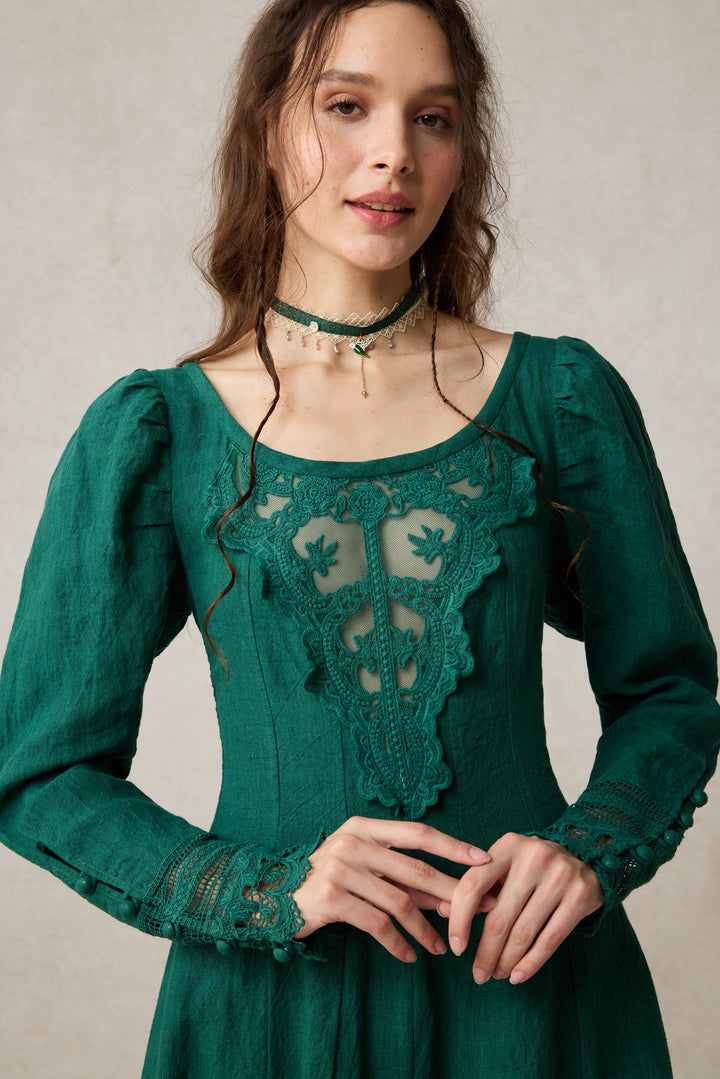 Azalea 23 | Linen Corset Evening Dress