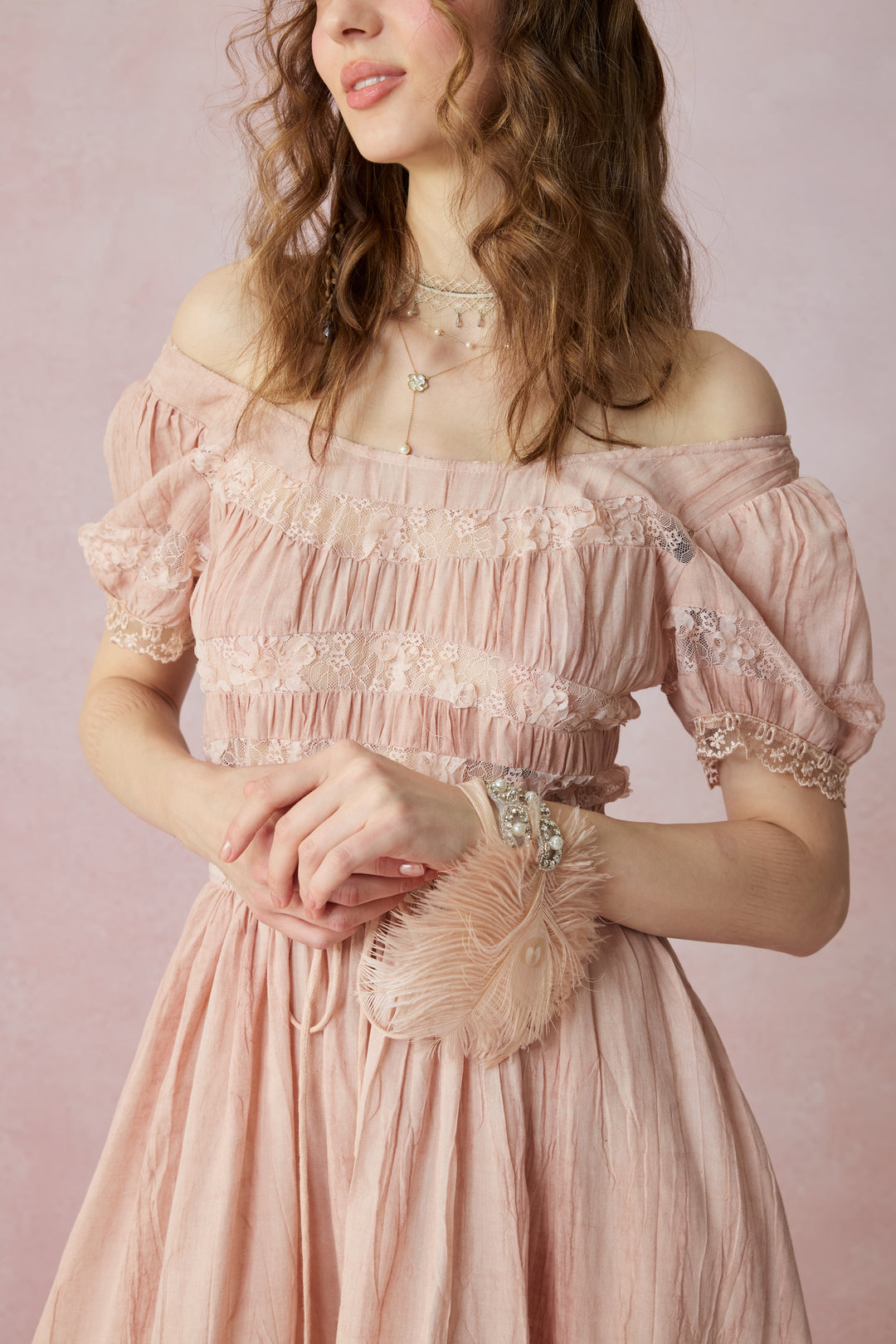 Dawn 17 | Lace Linen Dress Gown