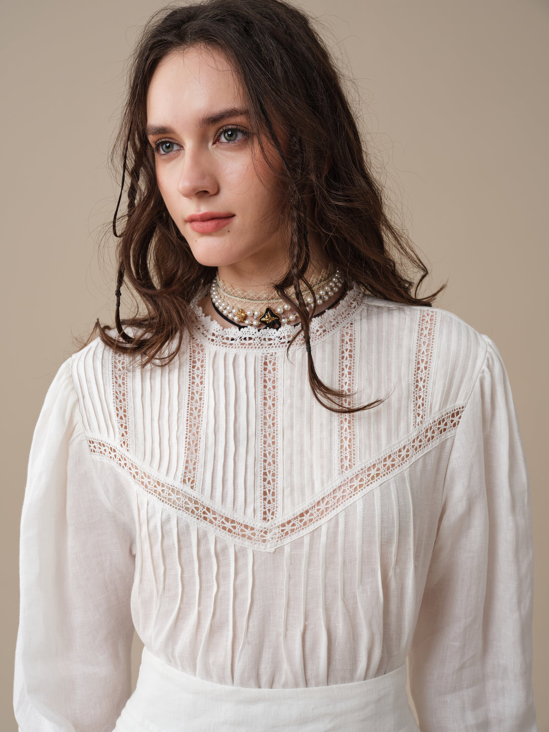 Minna 21 | Edward Linen Lace Blouse