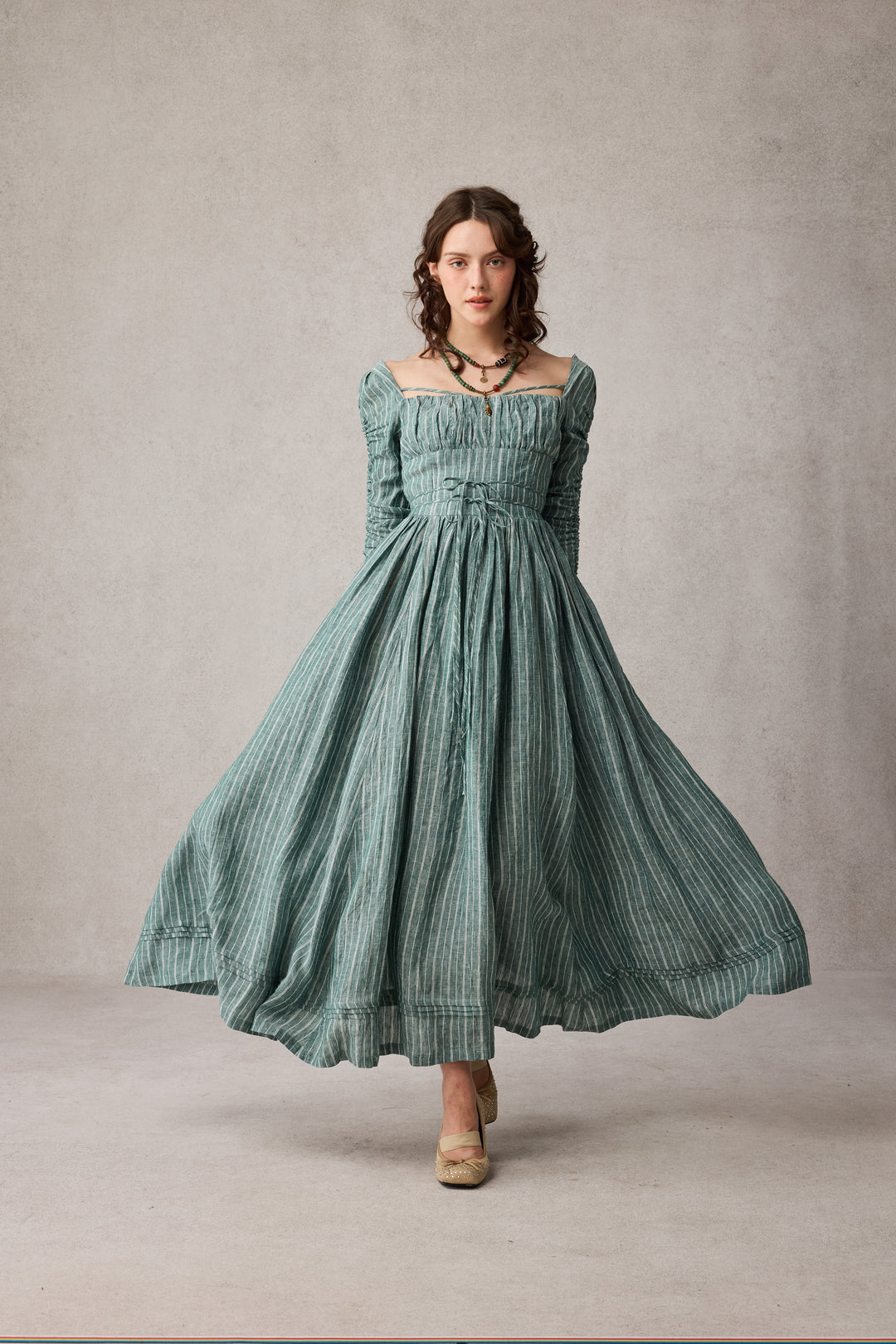 Monette 27 | Corset Linen Dress