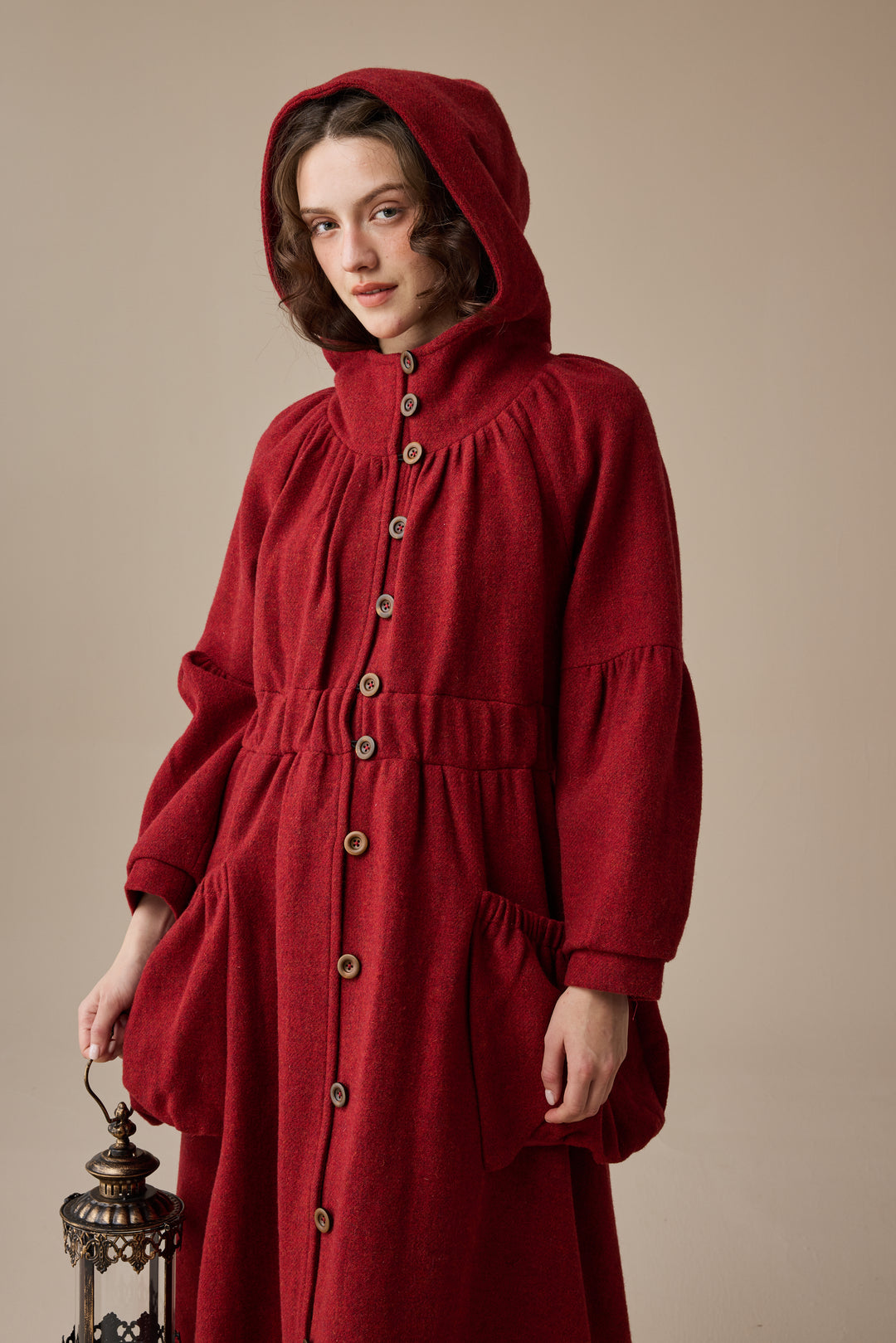 Melissa 28 |100% Wool Hooded Coat