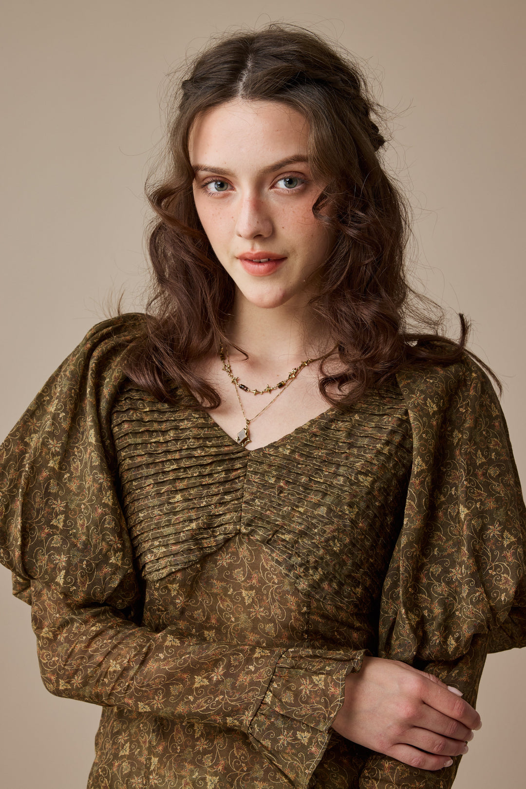 Sonia 33 |pintucked linen blouse