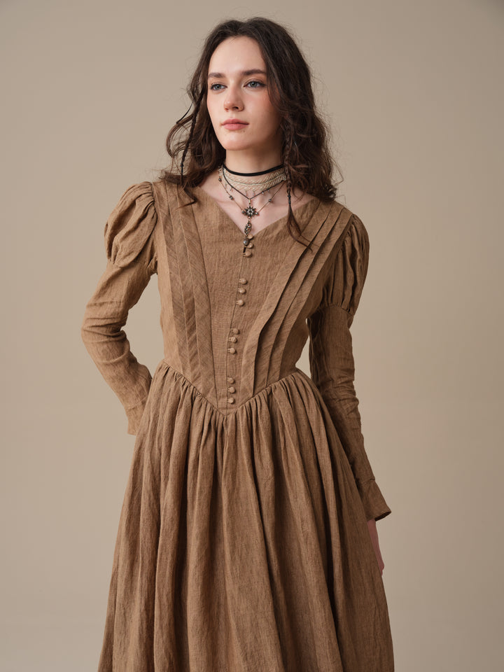 Madder 05 | Tailored Linen Corset Dress