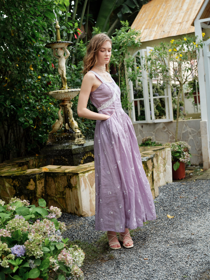 Juliet | Lace & Linen Dress Gown