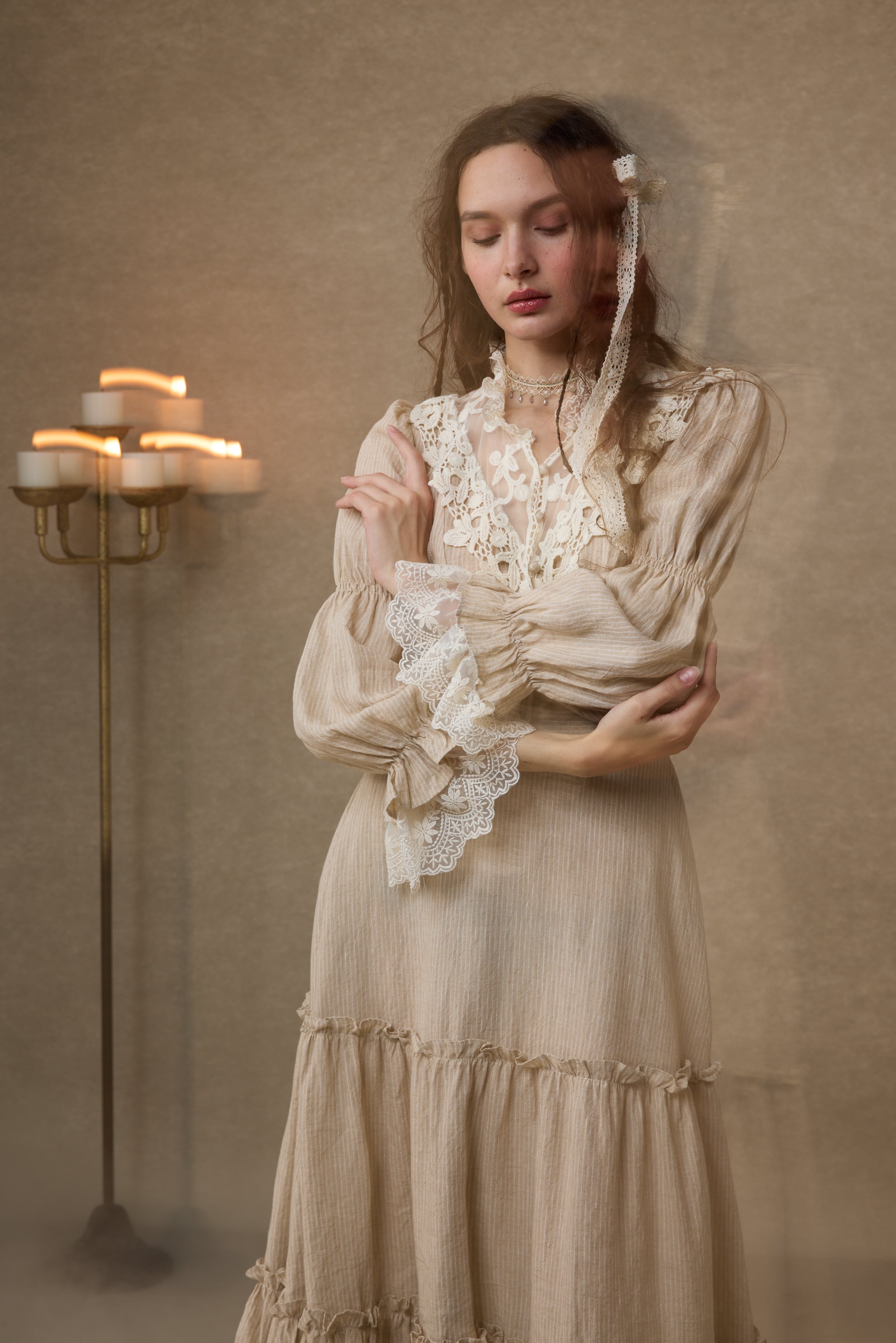 Leona 21 | Lace Maxi Linen Dress – Linennaive