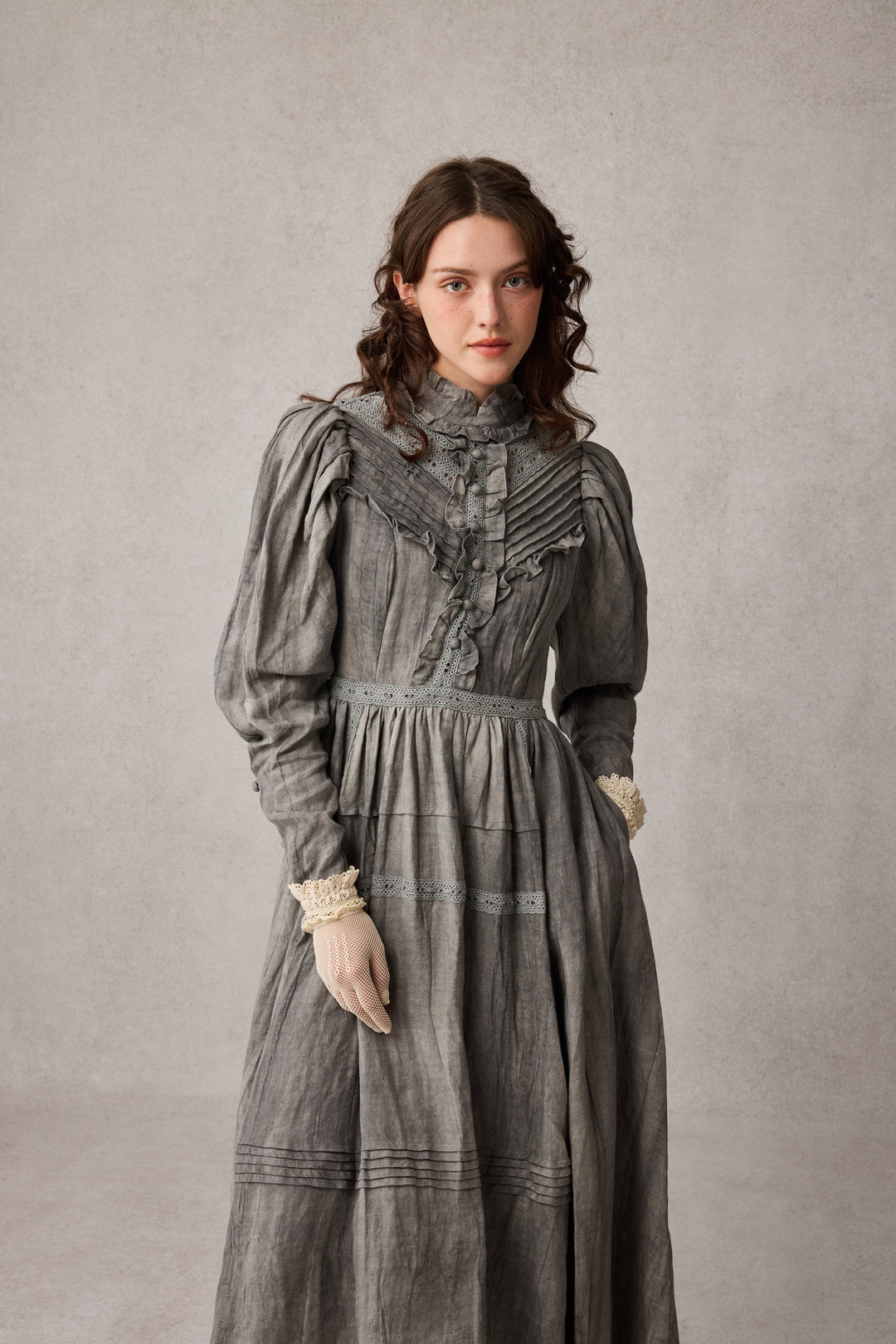 MARY 18 | VINTAGE LINEN DRESS GOWN Linennaive MARY 18 | VINTAGE LINEN DRESS GOWN Linennaive