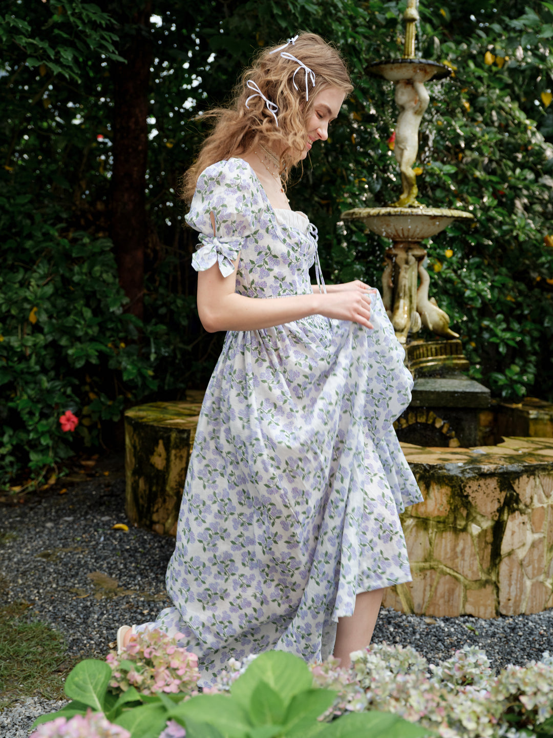 linen garden dress Hydrangea 27