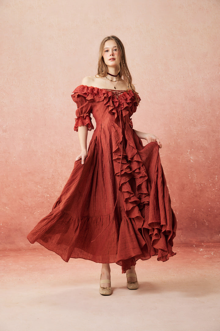 Dewdrops 16 | Maxi Linen Dress Gown