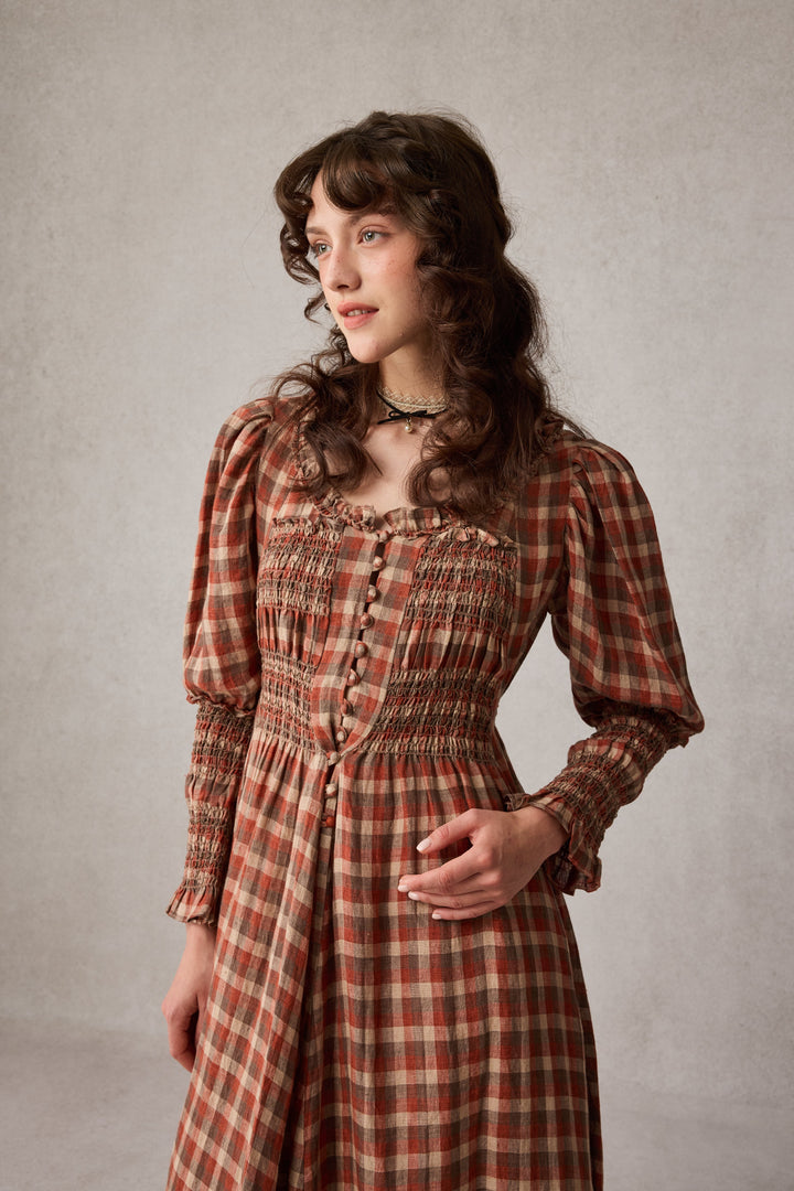 Jasmine 21 |smocking linen dress