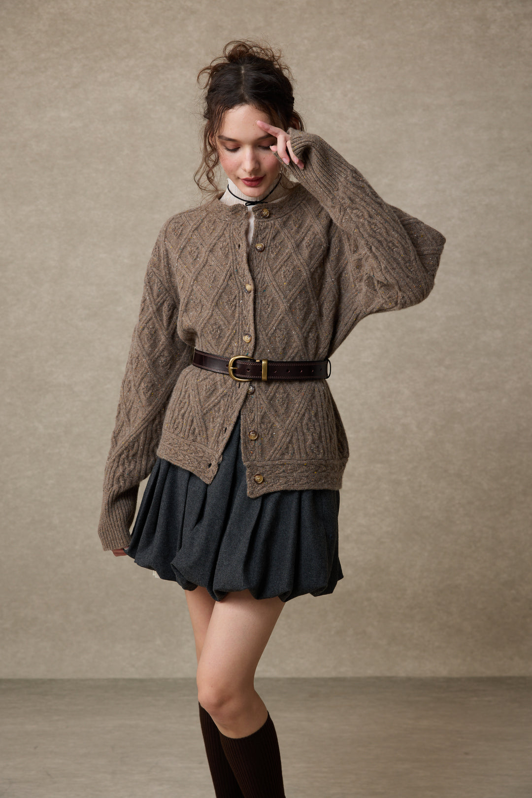 Flurry 17 | 100% Wool Sculptured Knitwear Cardigan