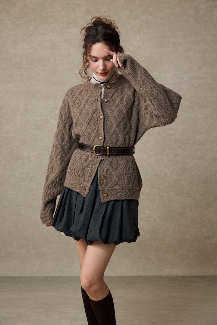 Flurry 17 | 100% Wool Sculptured Knitwear Cardigan