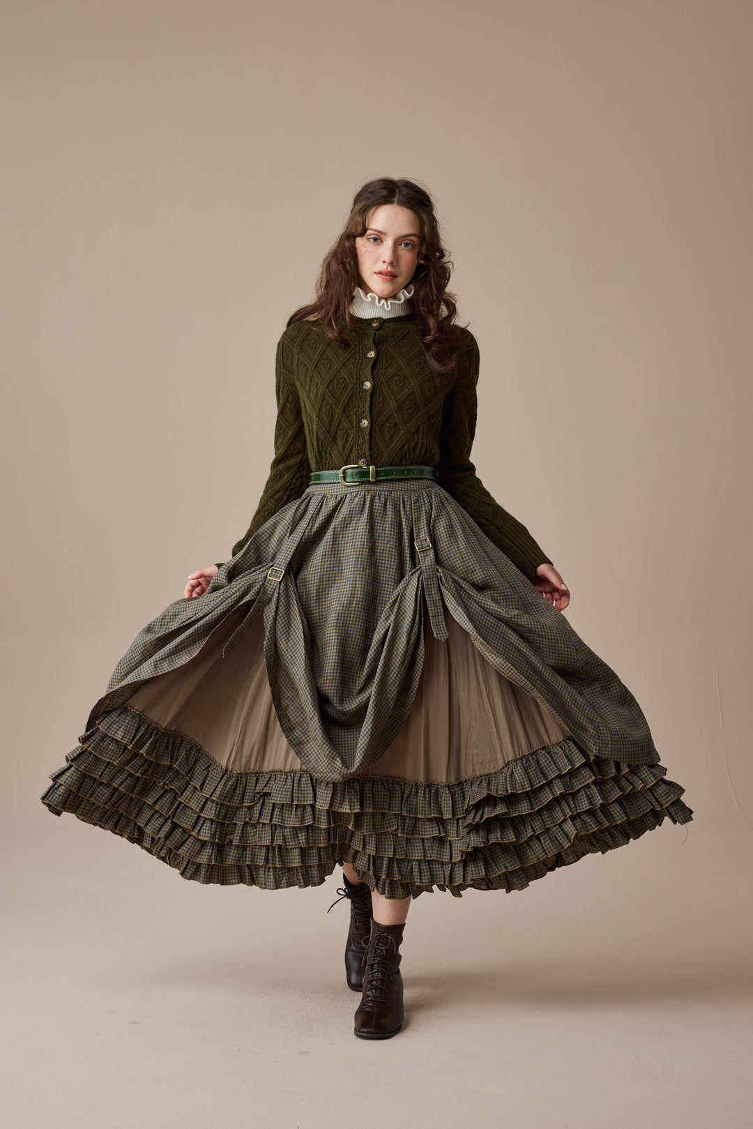 Anna 21 | Layered Linen Skirt (Adjustable)