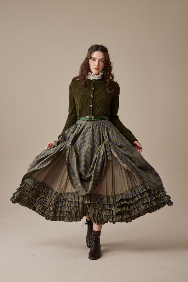Anna 21 | Layered Linen Skirt (Adjustable)