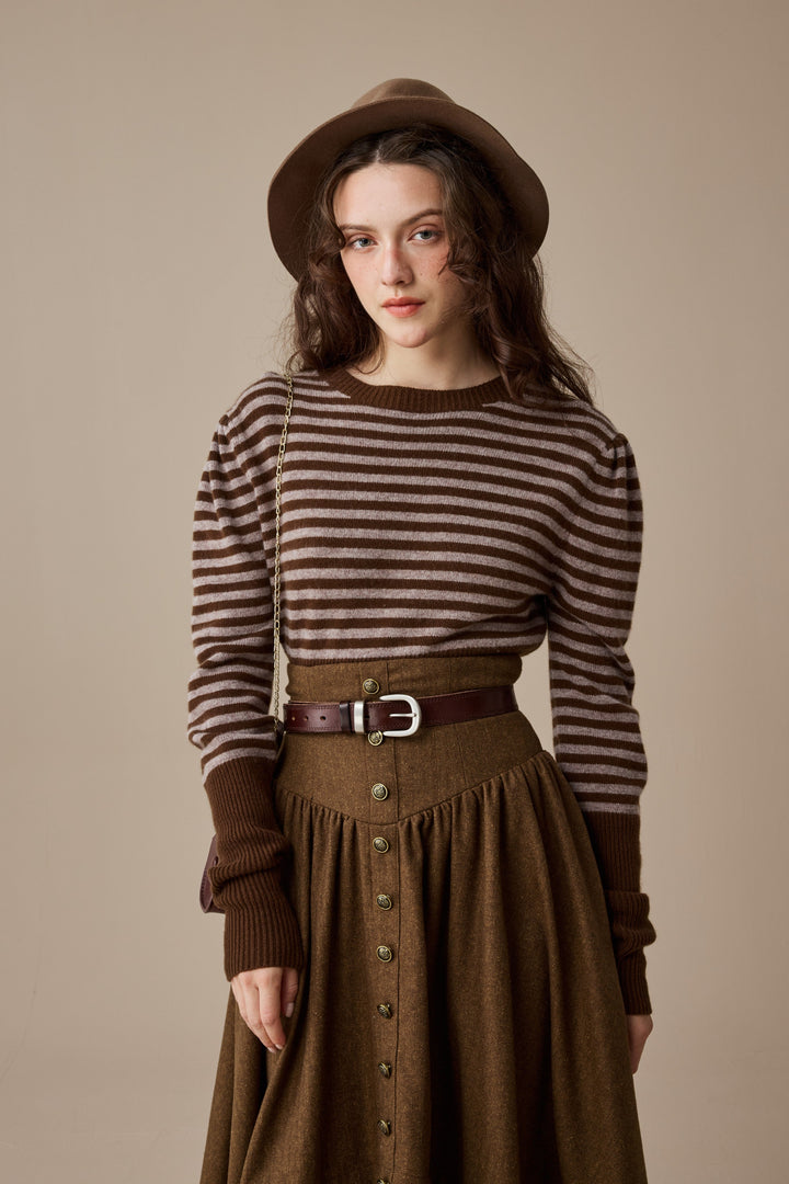 Oxford 13|100% wool classic striped pullover jumper