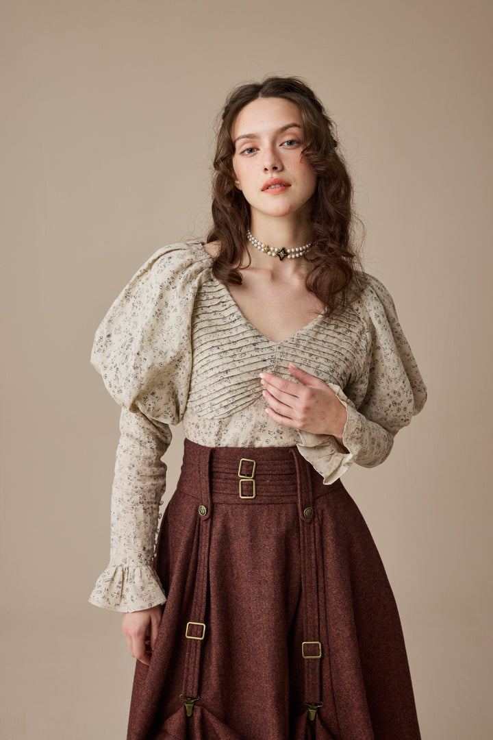 Sonia 33 |pintucked linen blouse