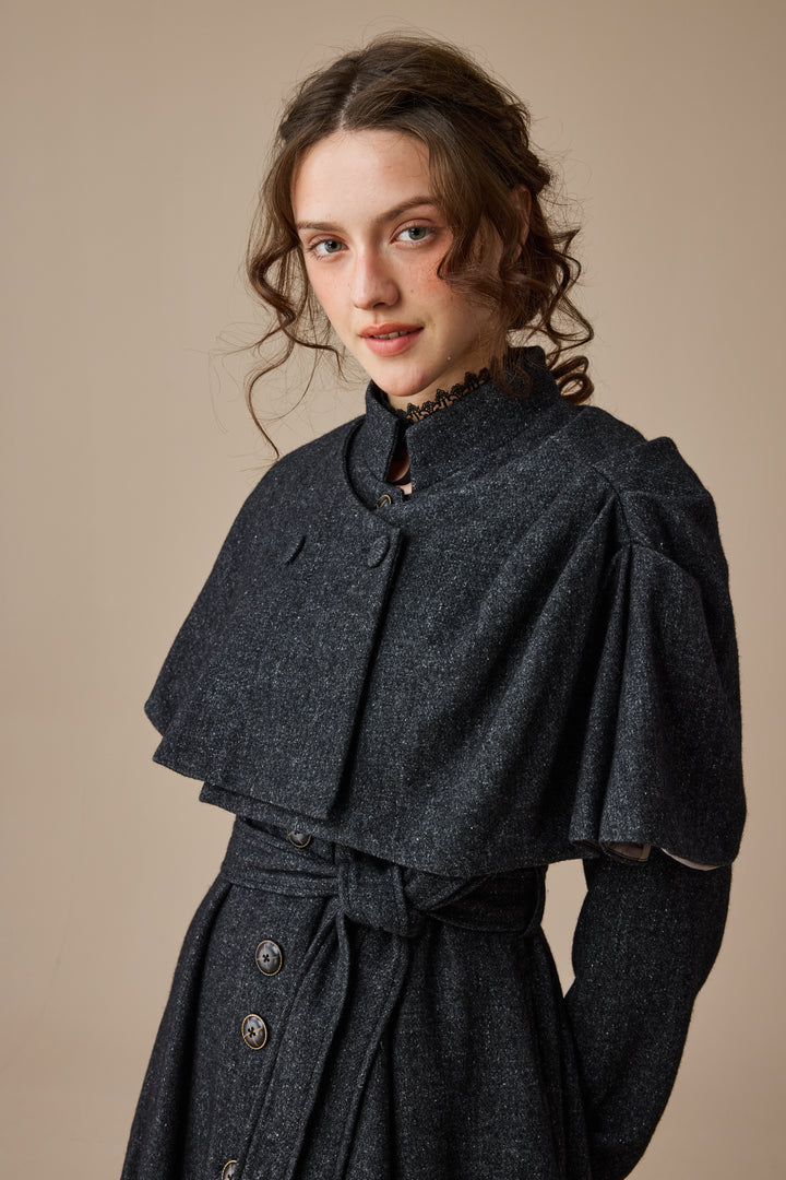 Wendy 15 | 100% Wool Dress & Cape (2 pieces)