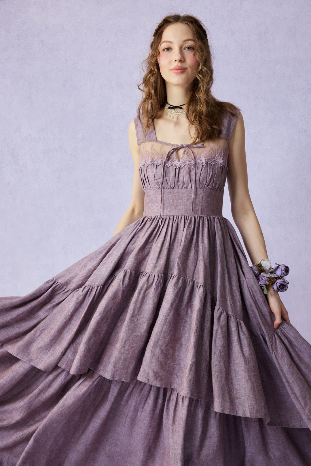 Amélia 29 |Victorian linen dress & skirt （2 pieces)