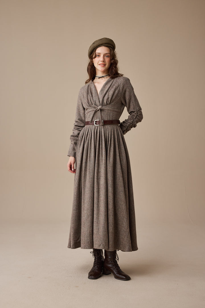 Bette 24 |Gingham 100% Wool Dress