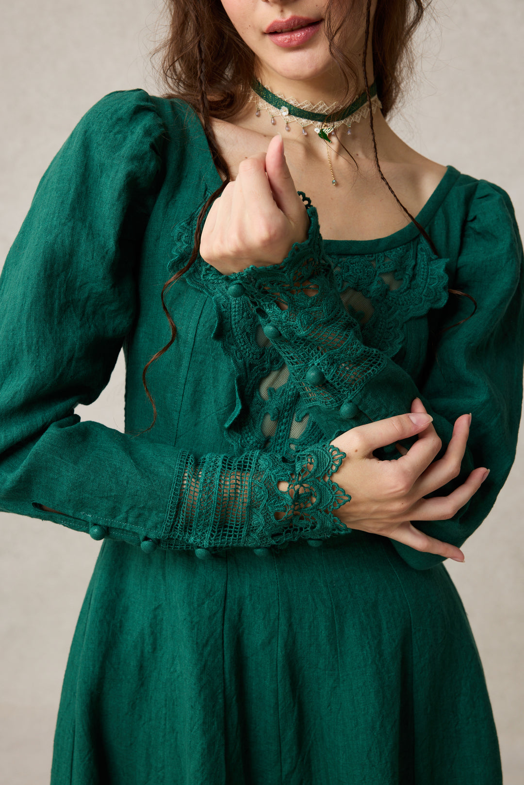 Azalea 23 | Linen Corset Evening Dress