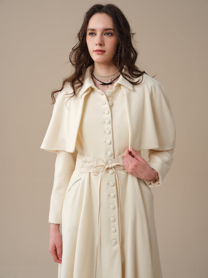 Charlotte 01 | 100% Wool Cape Trench Coat