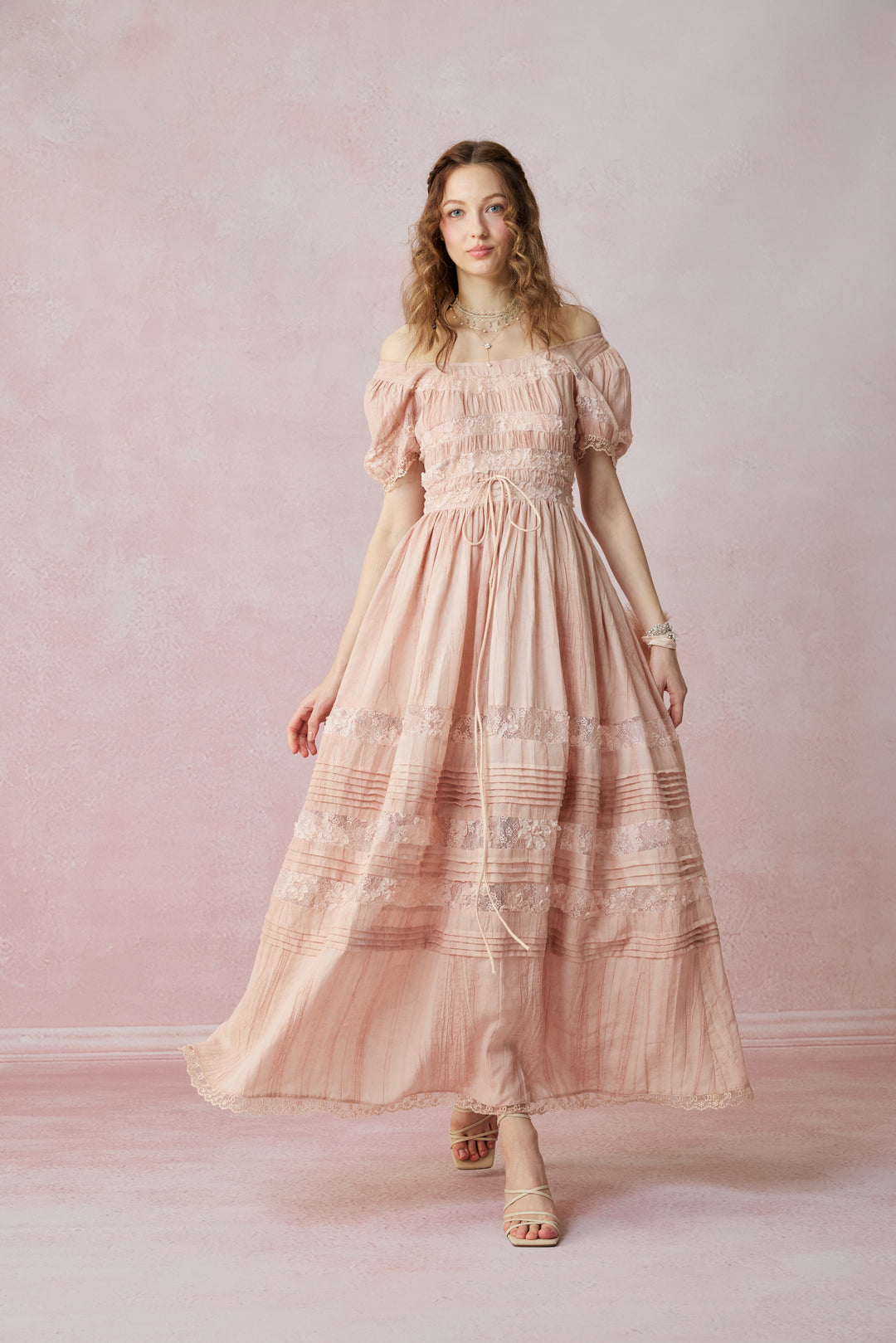 Dawn 17 | Lace Linen Dress Gown