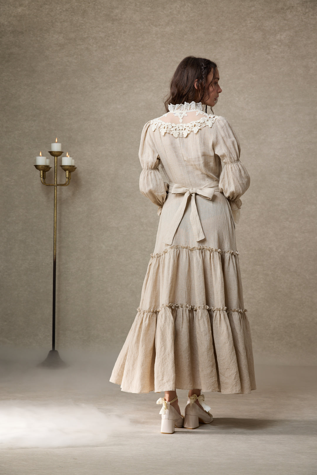 Leona 21 | Lace Maxi Linen Dress