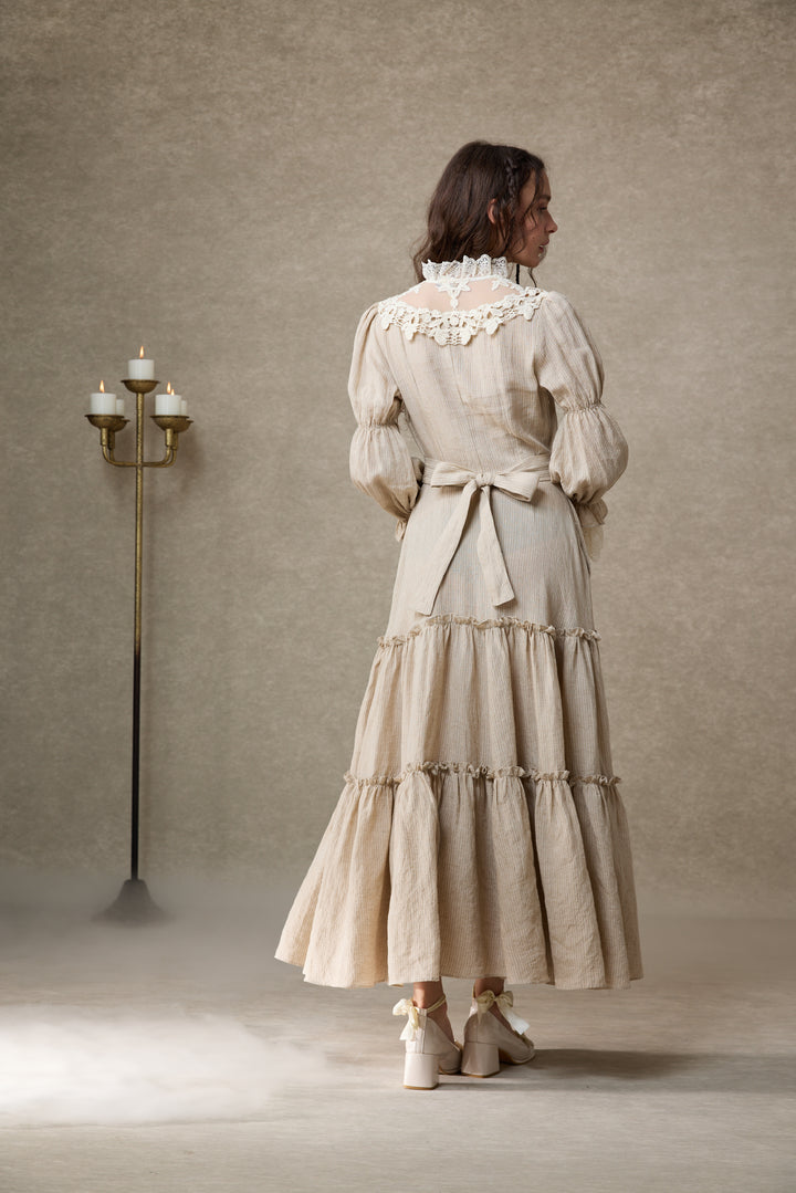 Leona 21 | Lace Maxi Linen Dress