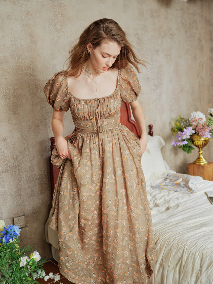 Alice 19 | Floral linen dress