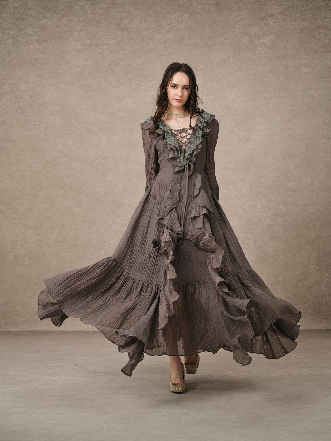 Dewdrops 16 | Maxi Linen Dress Gown
