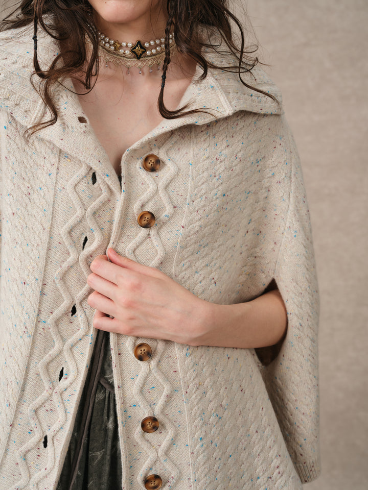 Fleece Cloud | Oversized 100% Wool Knit Poncho