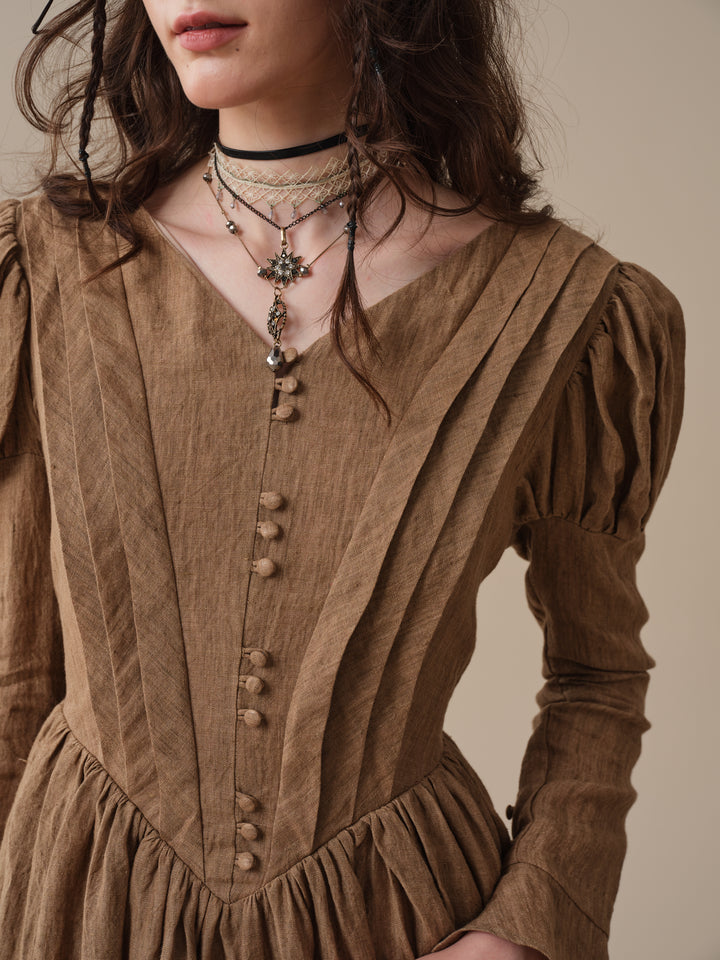 Madder 05 | Tailored Linen Corset Dress