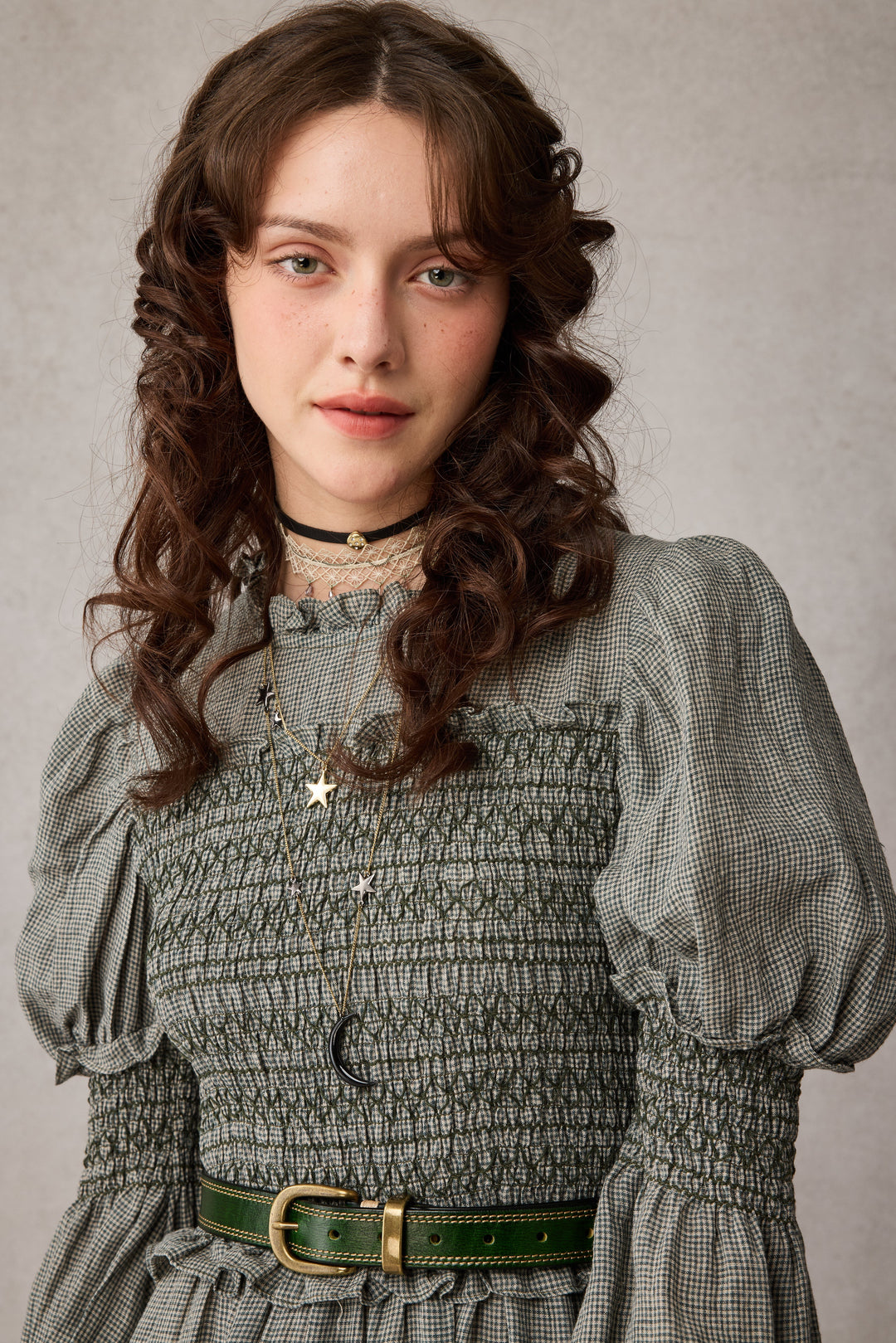 Jane 33 |Edward Smocking Linen Dress Chemise