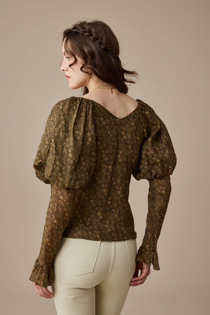 Sonia 33 |pintucked linen blouse