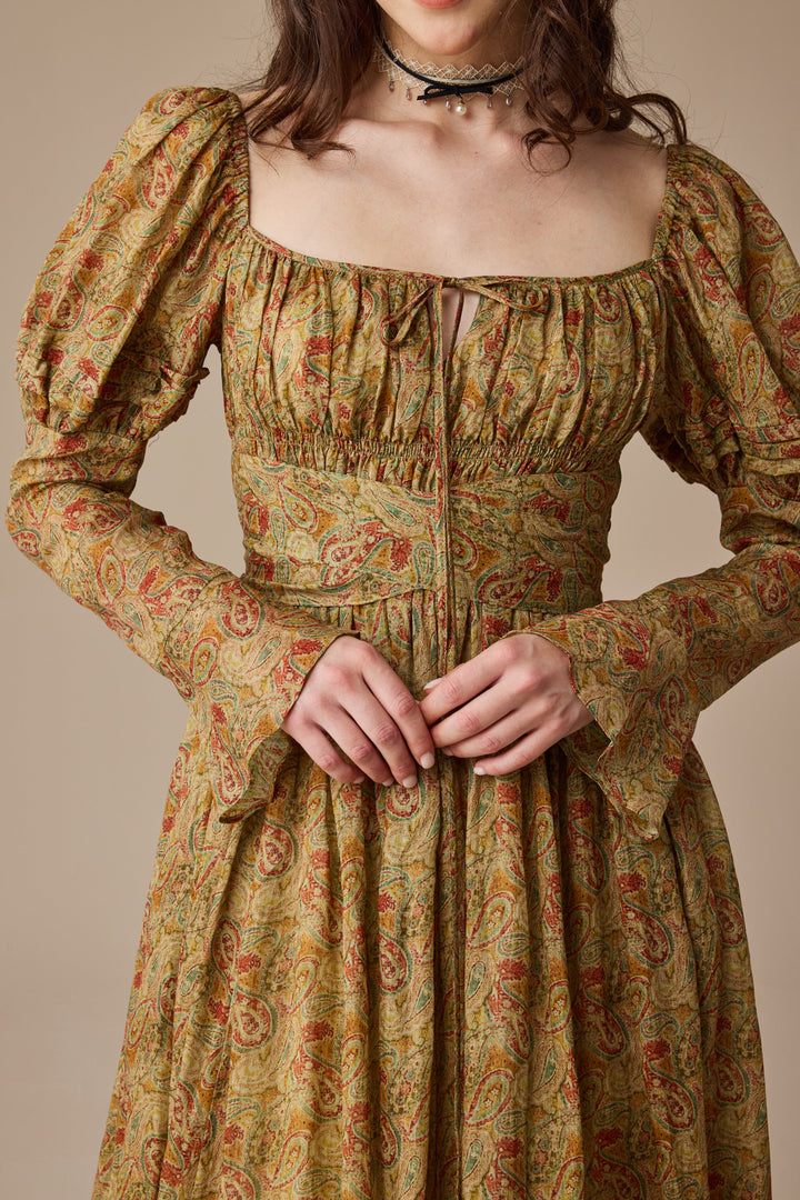 Paisley 11 | Elegant Floral Linen Dress