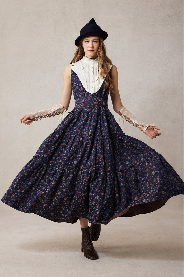 Úrsula 24 | Vintage linen Tiered Dress