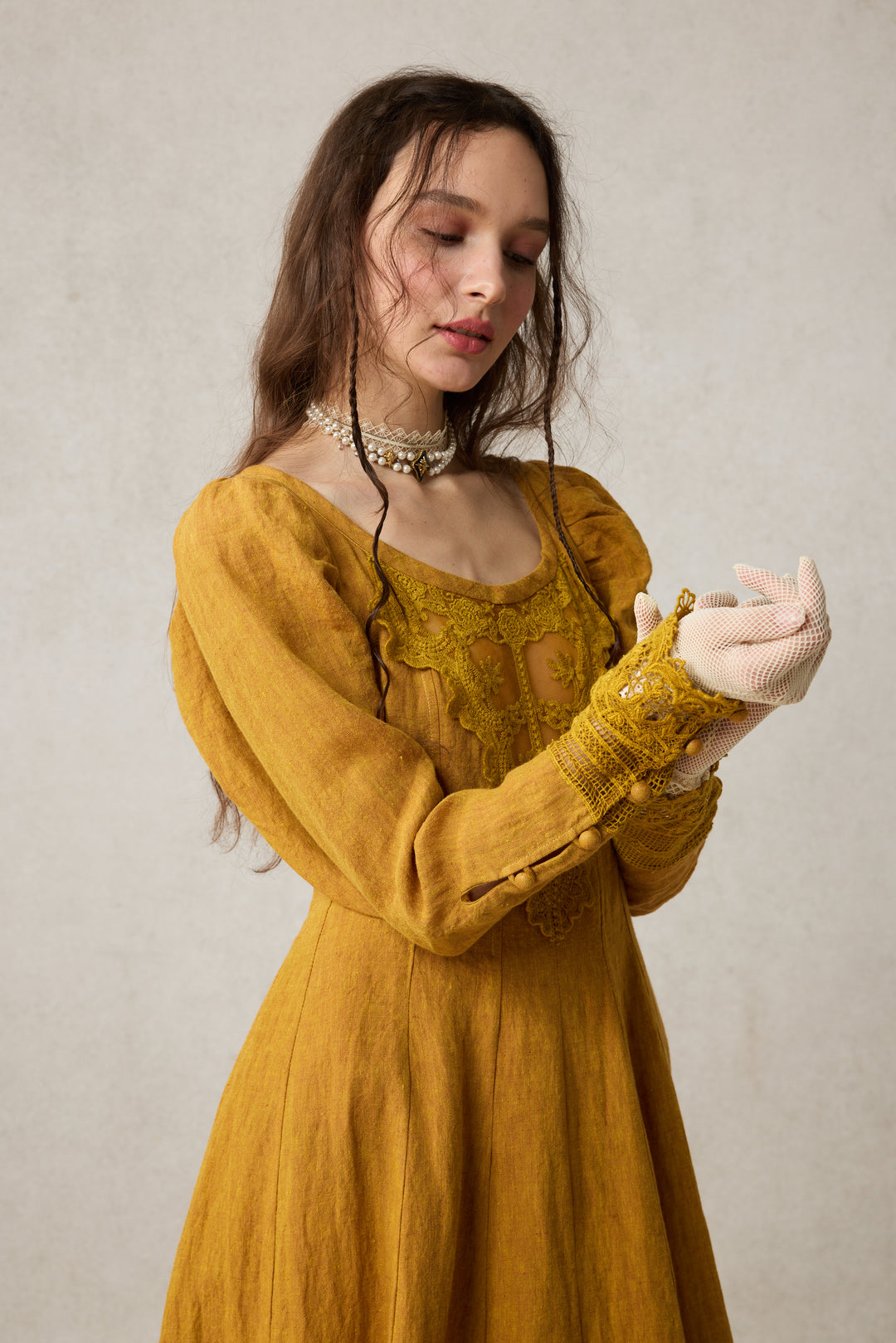 Azalea 23 | Linen Corset Evening Dress