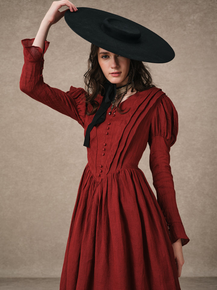 Madder 05 | Tailored Linen Corset Dress
