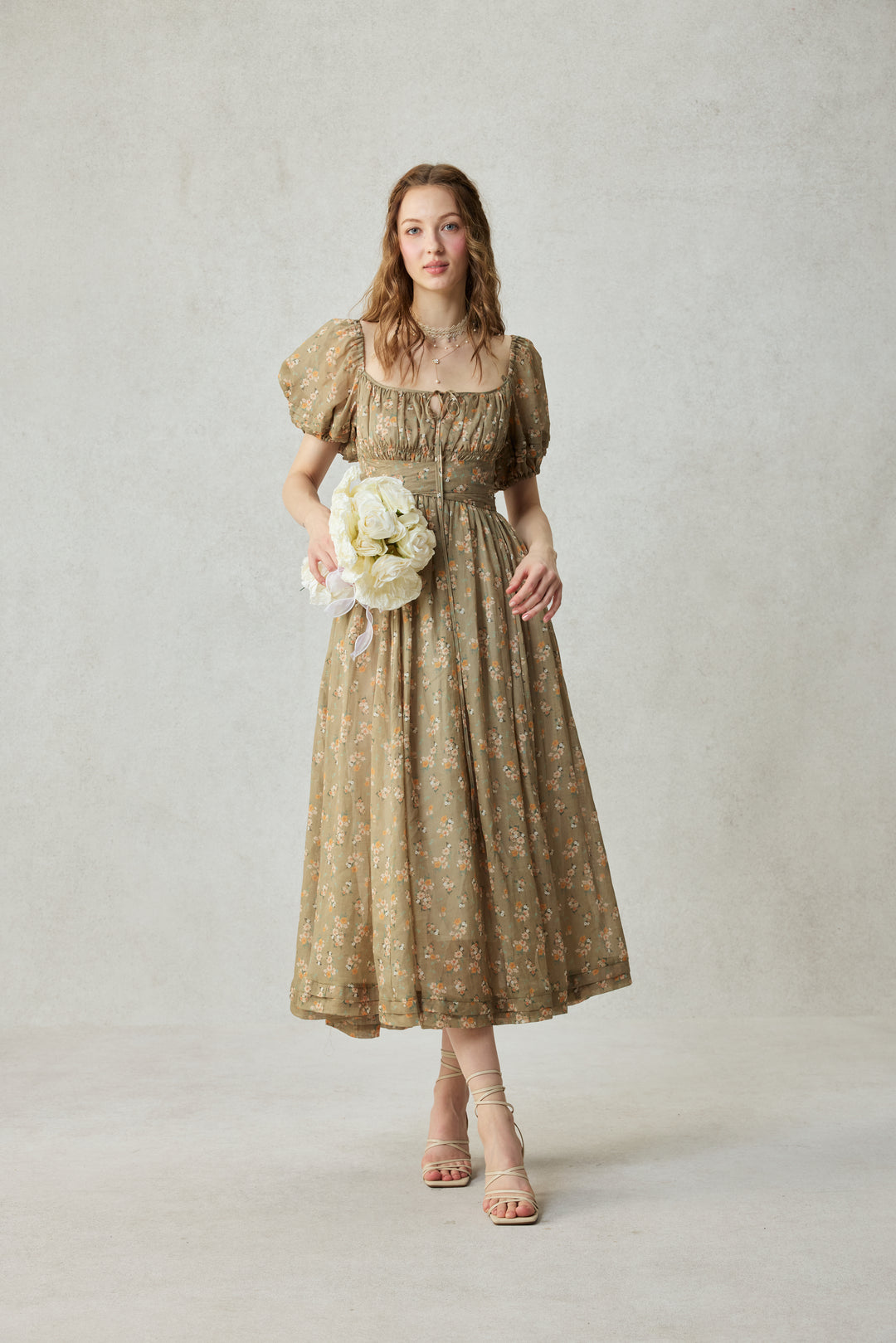 Alice 19 | Floral linen dress