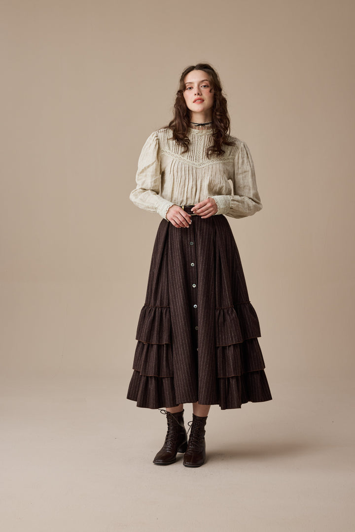 Minna 21 | Edward Linen Lace Blouse