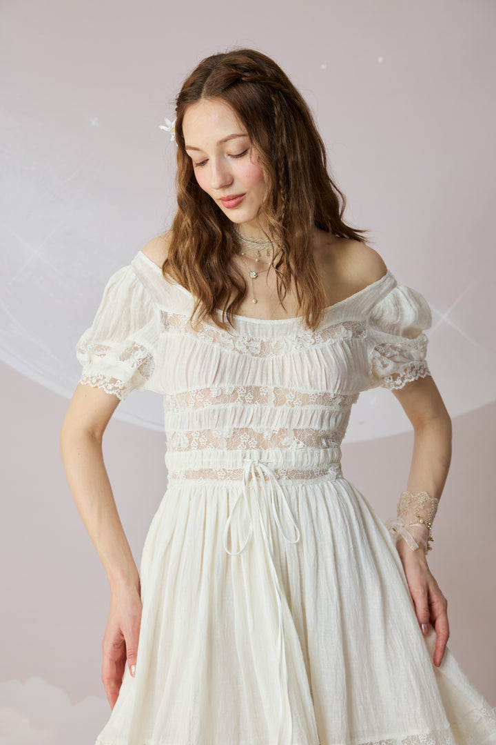 Dawn 17 | Lace Linen Dress Gown