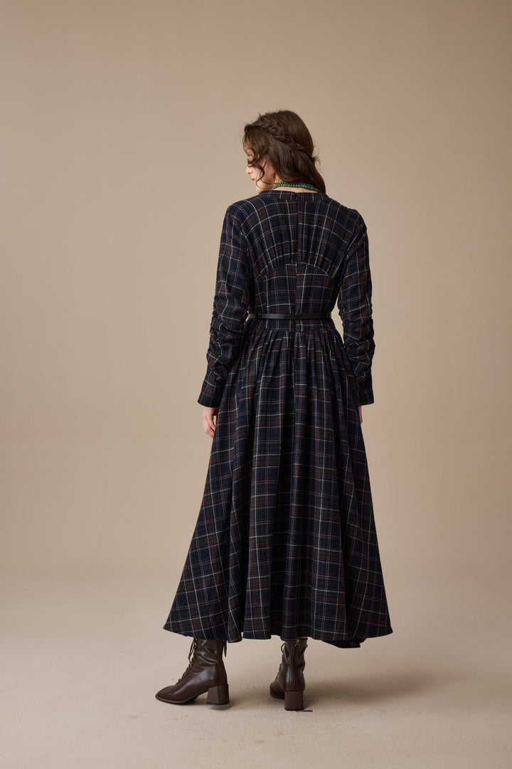 Bette 24 |Gingham 100% Wool Dress