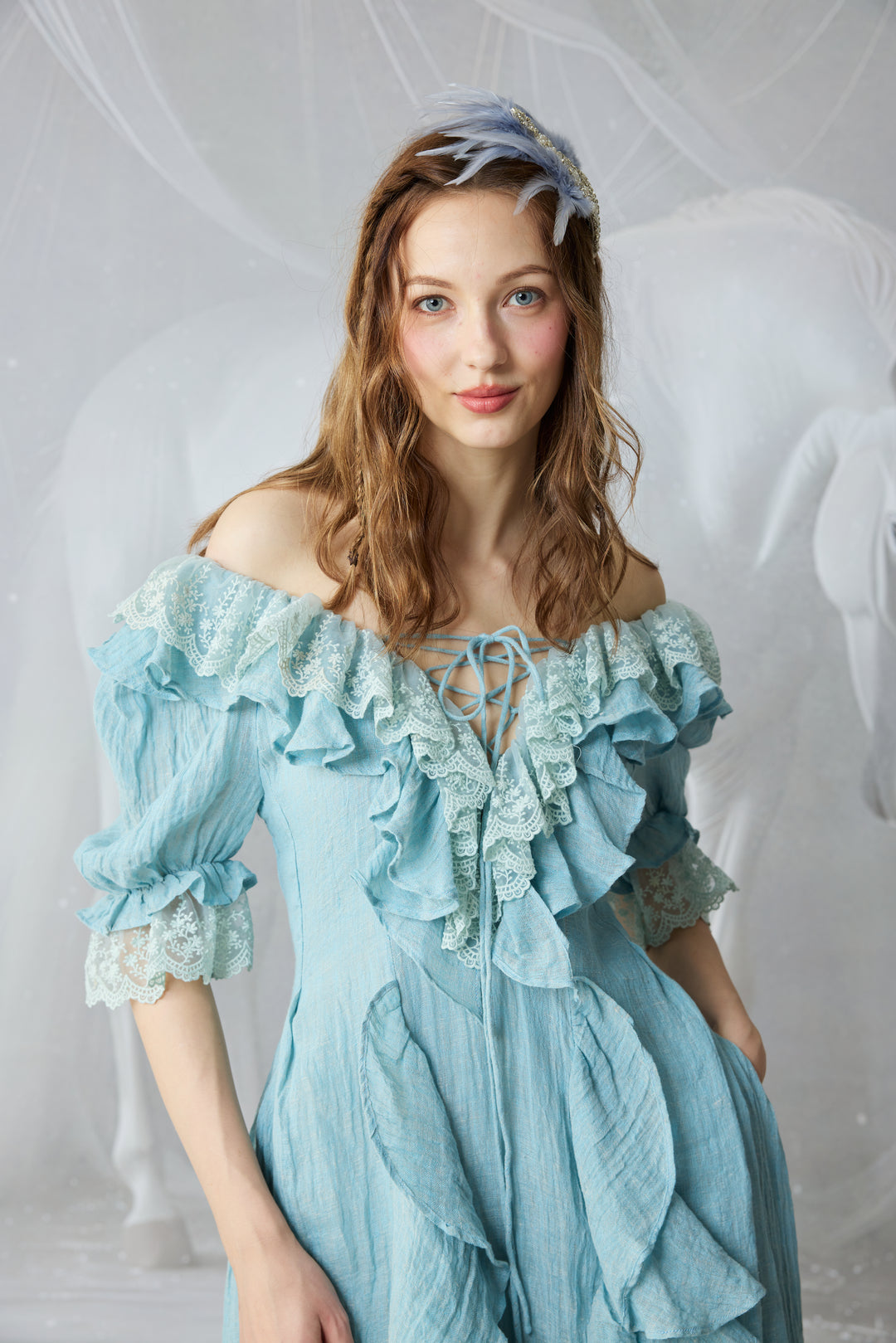 Dewdrops 16 | Maxi Linen Dress Gown