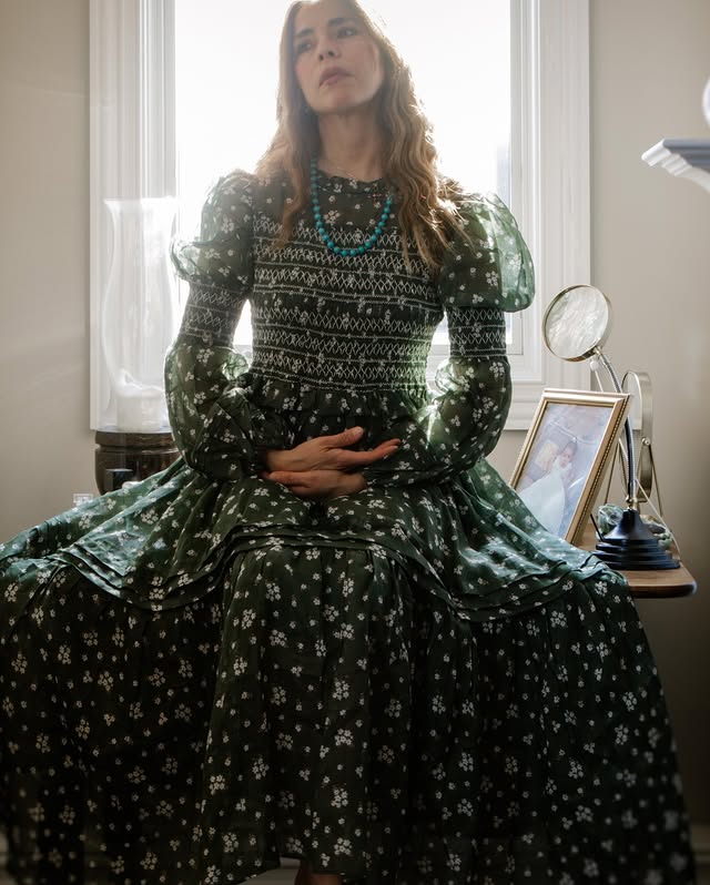 Jane 33 |Edward Smocking Linen Dress Chemise