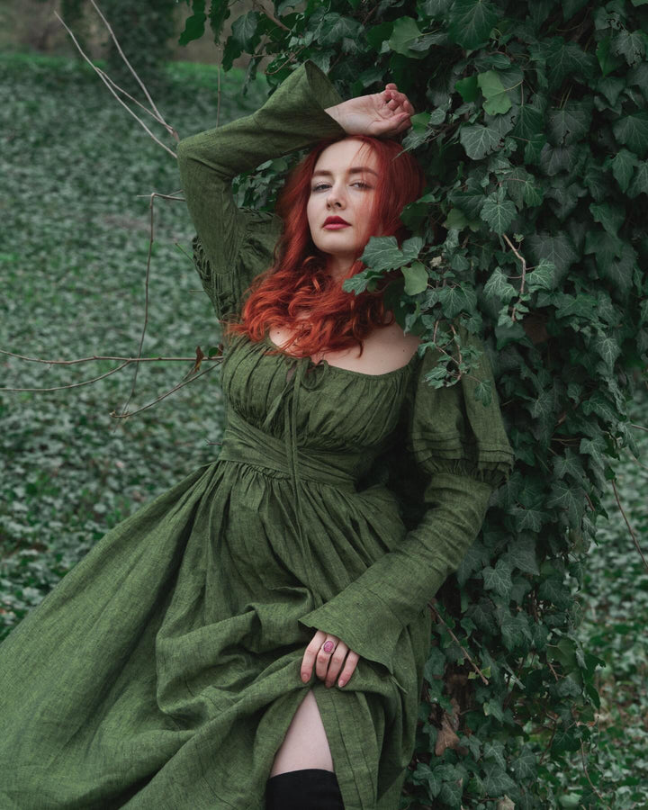 Paisley 11 | Elegant Floral Linen Dress